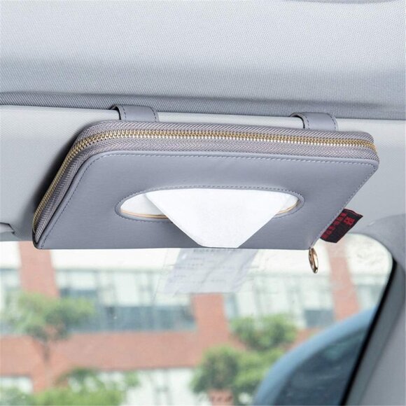 Other - Car Sun Visor Tissue Holder, Napkin Holder, PU Leather Backseat Tissue Case Hold